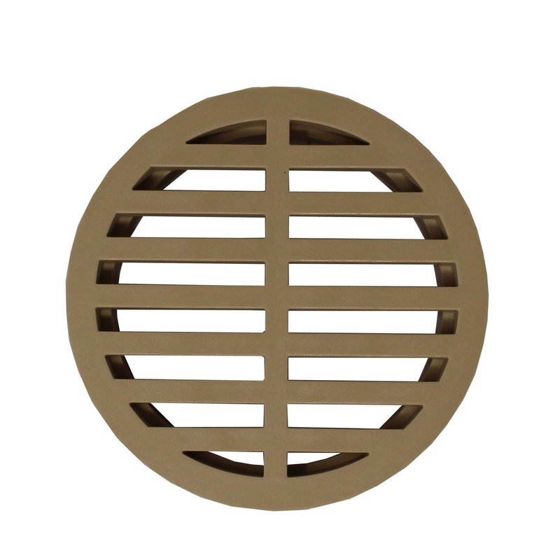4" Outdoor Round Flat Drain Grate Cover (4, Tan)