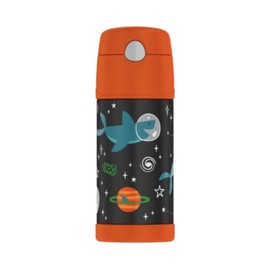 THERMOS FUNTAINER F4101 Stainless Steel Kids Bottle, 12 Ounce, Space Shark