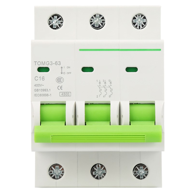 TOMG3-63 3P C type Miniature Circuit Breaker Leakage Protection Air