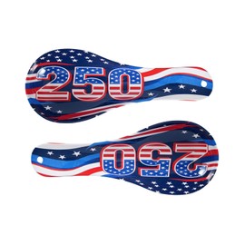 DoDoware 2 Pcs Melamine Spoon Rest for Kitchen Counter, 9.5×3.5 Inch Melamine Spoon Holder with American Flag Design, Perfect for 4th of July, Memorial Day, Veterans Day Kitchen Decor - 250th