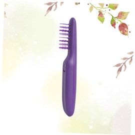 Baluue Waterproof Hair Styling Comb Anti-knot Electric Massage Brush Barber Accessory Dual Use Purple
