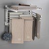 Jiabailie Wall-Mounted Steel Clothes Drying Rack,Bathroom Towel Shelf,Swivel Towel Hanger