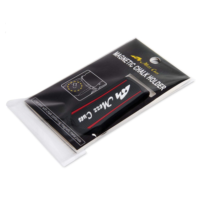 MEZZ Magnetic Pool Billiard Chalk Holder (Black w/White Logo)
