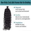Water Wave Human Braiding Hair-Bulk Human Hair for Braiding 16inch,