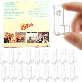 Vinyl Record Wall Mount, 18 Pcs Album Shelves Wall Mounted Display, Vinyl Display Holder Wall, Mini Acrylic Album Record Holder For Home Decor & Record Storess