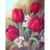 LOMSIOY DIY 5D Diamond Art Kits for Adults, Tulip Diamond Painting Kits for Beginner, Flower Diamond Art with Round Full Drill Rhinestone Crafts Gem Arts for Home Wall Decor 12 * 16 inch