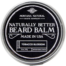 MNSC Small Batch Tobacco Blossom Beard Balm for a Naturally Better Beard - All-Natural Beeswax and Plant-Based Oils, Petroleum-Free, Hypoallergenic, Handmade in USA