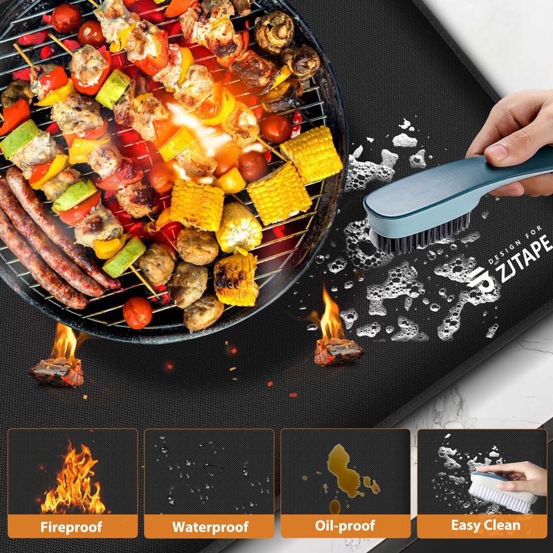Fireproof Mat - Heat Resistant Grill Mat 50 x 30