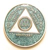 30 Year AA Medallion - Aqua, Turquoise, Blue, Bling, Glitter,