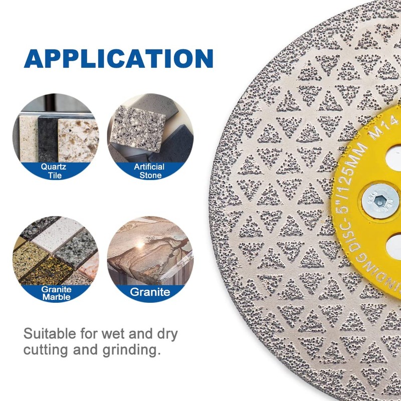 HIGHDRIL Diamond Cutting Disc, Pack of 2, 125 mm, Electroplated