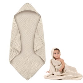 FDJZXW Hooded Towel, Bath Towel, Baby Towel with Hood, Cotton Baby Towel with Hood, Size 80 x 80 cm, Soft and Absorbent Newborn or Baby Gift
