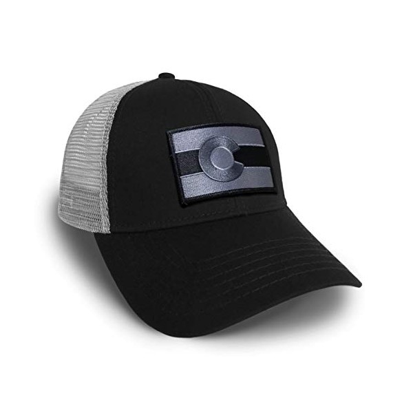 Strange Cargo Colorado Flag Patch Adjustable Black and Grey Baseball Cap Hat