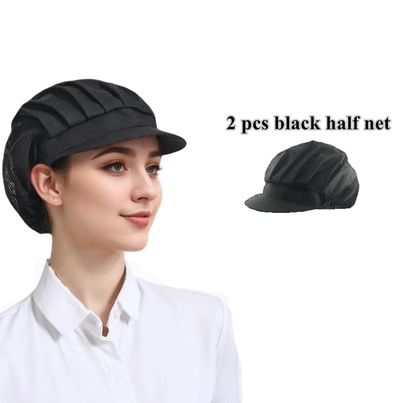Chef Hat and Cooking Cap - 2Pcs/Set Adjustable Elastic Caps