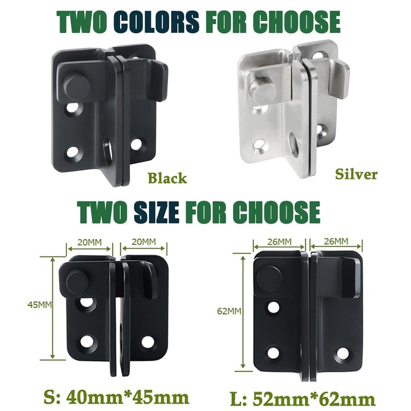 ZiYuya Folding Latch Gate Latch Security Latch Latch for Barn