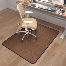 Placoot Corduroy Heavy Duty Office Chair Mat for Carpet & Hardwood Floors, Desk Chair Mat for Carpeted Floors and Hardwood Floor for Home Office
