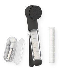 Checkin Shower Head Replacement Filter Travel Carrying Travel Kit (Black)