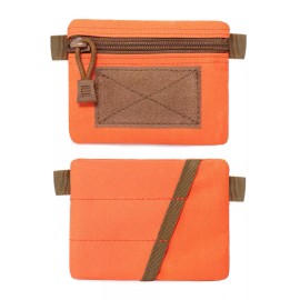 Unbranded Tactical EDC Pocket Mini Tool Waist Pouch Bag Portable Nylon Molle Utility Pouch - Orange