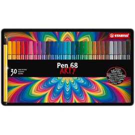 STABILO Pen 68, estuche ARTY con 30 plumines en colores surtidos