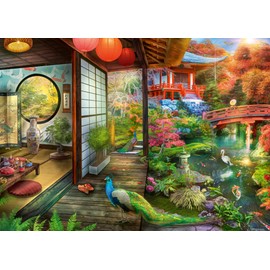 Ravensburger Kyoto Japanese Garden Teahouse 1000 Piece Jigsaw Puzzle - Experience The Serene Tea Ceremony | Softclick Technology | Perfect for Adults and Kids | Forest Stewardship Council Certified