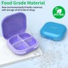TecQach Daily Pill Organizer 4 Compartments, Small Box Portable Travel