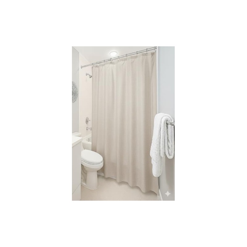 Dependable Industries inc. Essentials Magnetized Bathroom Shower Curtain Liner 70"