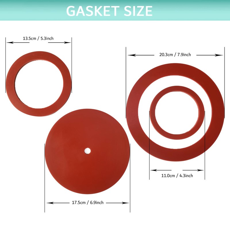 HAADID Vacuum Casting Gasket, 4Pcs Classic Pro Gasket Gaskets O-Ring