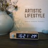 WOOD SHOW Qi Charging Clock, Digital Table Clock, Wireless Charging,