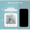 Clock Shower Clock Waterproof Bathroom Digital Wall Clock W/ Temperature