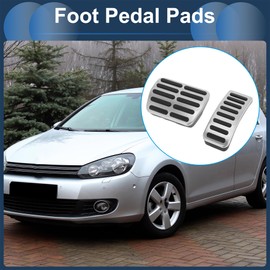 A ABSOPRO 1 Set Automatic Footrest Pedals Cover Footrest Pedal Pads Foot Rest Dead Pedal Pad Cover for Volkswagen Golf 1997-2005 Stainless Steel Silver Tone