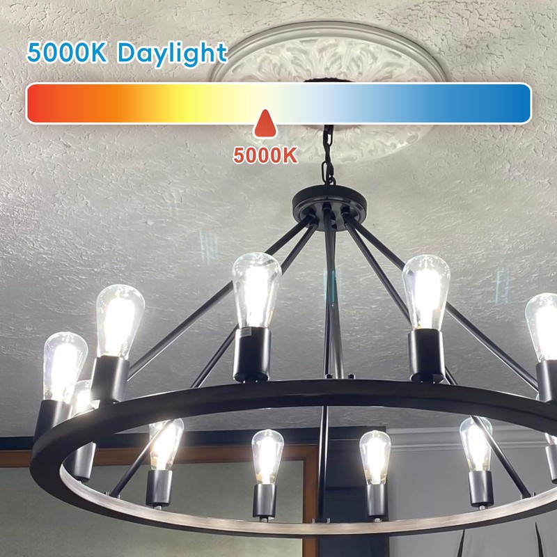 Jensense Edison Bulbs 6W E26 LED Bulb 60 Watt Equivalent,