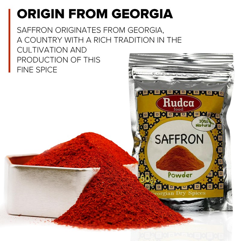 Rudca Food Saffron Natural Dry Spice Ground From Georgia 1.78