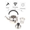 Mikinona Convenient Tea Pot Handheld Metal Kettle 2.0l Home Supplies