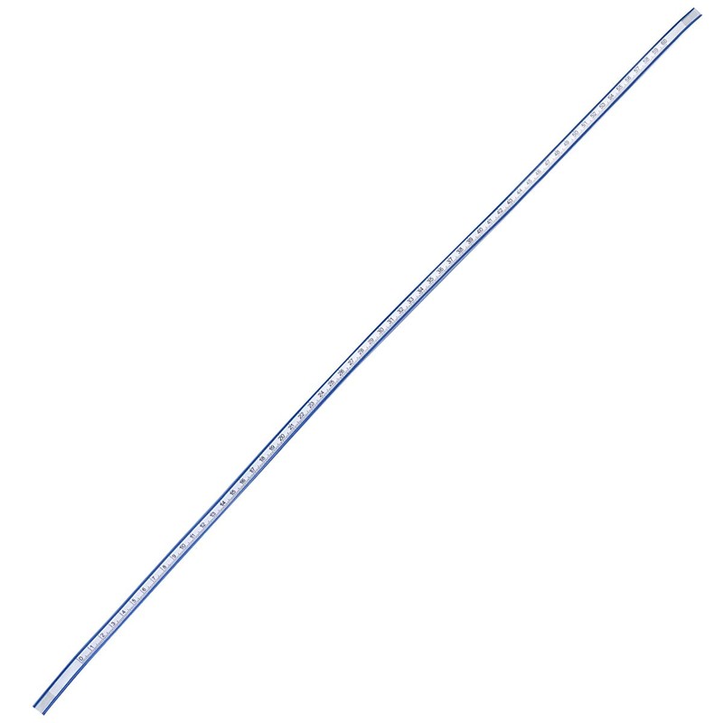 Laroal Flexible PVC Ruler 60cm Bendable Curve Ruler - Clearly