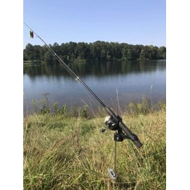 Brocraft Bank Fishing Rod Holder / Ground Adjustable Swivel Rod Holder / Bank Fishing Rod Pole