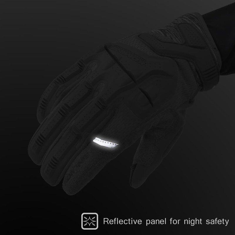 Komine 06-2475 GK-2475 Adventure Mesh Gloves for Motorcycles Black XS