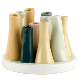 Mariles Vases Set on Base Flower Vases Flower Pot Table Decoration Table Decoration Flower Decoration 14 Diameter Cream