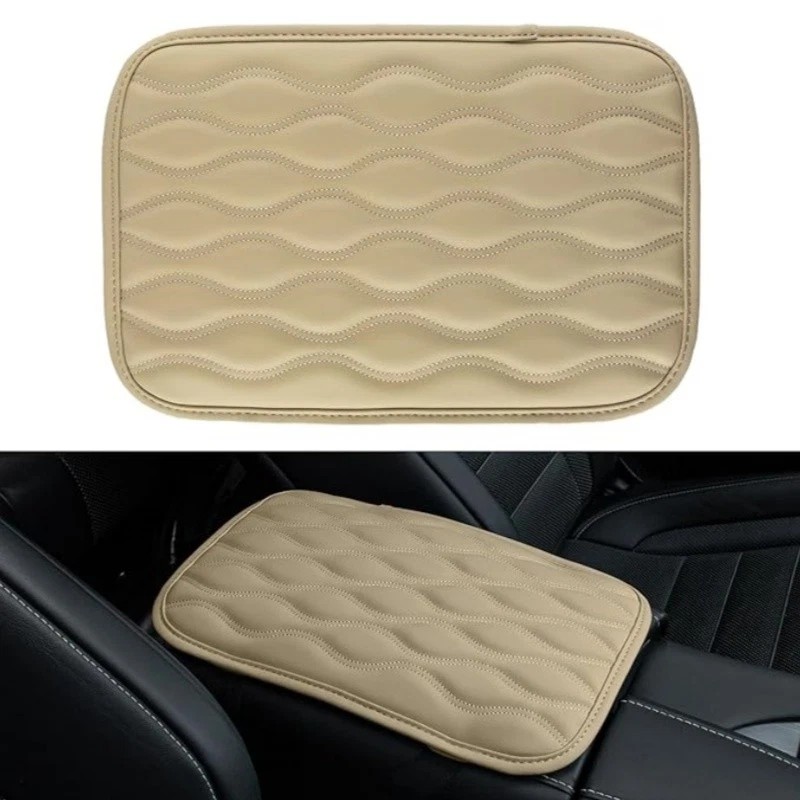 Unbranded Universal Car Center Console Cover Mat PU Leather Car