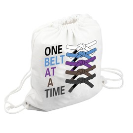 JYTAPP Martial Arts Drawstring Bag Gifts One Belt At A Time Jiu Jitsu Training Bag Bjj Gifts For Jiu Jitsu Lover