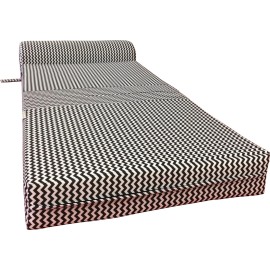 Danfuton Portable Flip Sleeper Chair Folding Foam Beds, Sofa Couches 6x32x70 Zig Zag