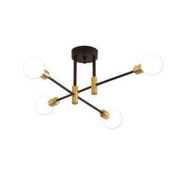 Sputnik Chandelier Mid Century Modern Nordic Pendant Lighting 4 Lights Ceiling Light Fixture Black Light for Living Room,Kitchen,Bedroom,Dining Room