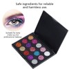 15 Colours Waterproof Glitter Eyeshadow Palette, Eye Make Up Palette,