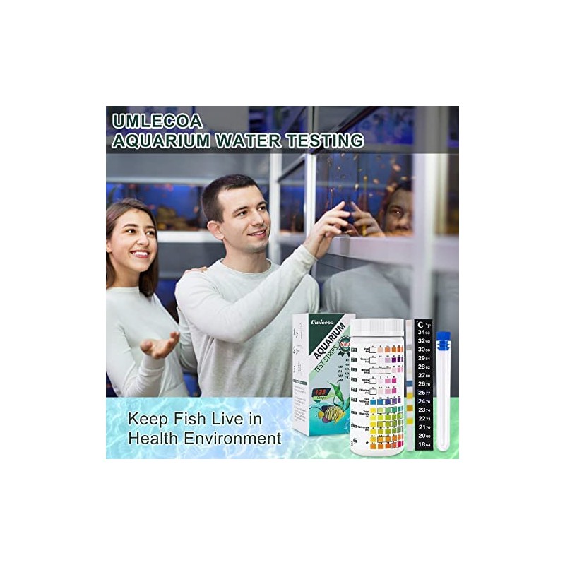 9 in 1 Aquarium Test Kit for Freshwater and Saltwater,