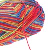 TEHAUX Cotton Yarn Knitting Blanket Yarn Multicolor Gradient Wool for