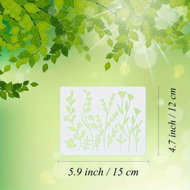 seimeinoki Stencil Sheet, Set of 12, 12 Types, Spring Patterns, Flowers, Grass, Birds, Butterfly Patterns, Notebooks, Drawing Templates, Illustrations, Stencil Plates, Drawing Templates, Drawing