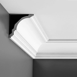 Orac Decor | High Impact Polystyrene Crown Moulding | Primed White | 6-3/8in Face x 78in Long (5 Pack)