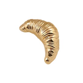Funny Croissant Brooch Pin - Trendy Croissant Brooch Accessory for Girls, Teens, Women, and Men-gold