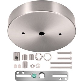 Canomo 5 1/8 Inches Ceiling Lighting Canopy Kit Single Head Pendant Light Plate Cover with All Mounting Hardware for Chandelier or Pendant Light (Black)