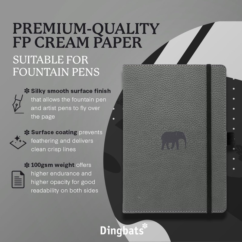 Dingbats* Wildlife Plain Journal A5 - Vegan Leather Hardcover, Ideal