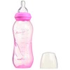 Evenflo Advanced Biberón Anticólicos, Cuello Estándar, Rosa, Silicón Libre de