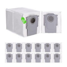 Jissta 14 St1ck Staubbeutel f1r Roborock Q Revo/Qrevo S/Qrevo Pro/Qrevo MaxV/Qrevo Slim/Qrevo master/Qrevo Curv Roboter,Ersatzbeutel Zubeh?rset Staubsaugerbeutel, Gro?er Kapazit?t Saugroboter Staubbeutel